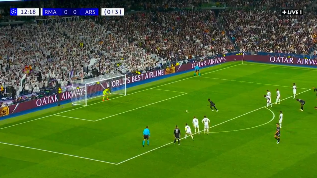 Bukayo Saka și-a bătut joc de un penalty în Real Madrid - Arsenal