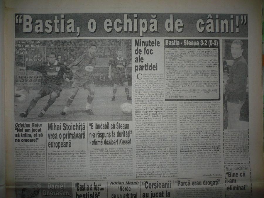Cronica meciului, în ediția Gazetei Sporturilor din 6 noiembrie 1997 „Barbari, sălbatici, ca-n Epoca de Piatră!” » Cel mai dur meci jucat vreodată de o echipă românească? „De frică, am stat 3-4 ore închiși în vestiar!”