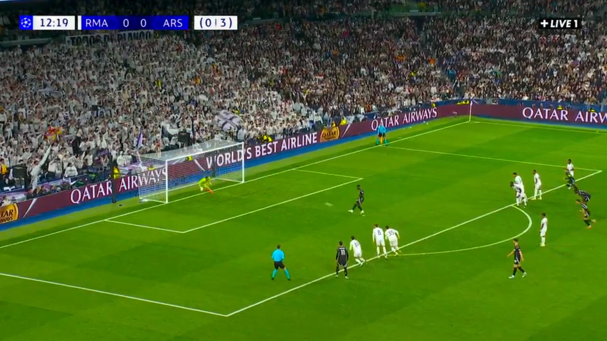 Bukayo Saka și-a bătut joc de un penalty în Real Madrid - Arsenal