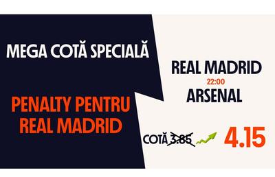 Mega Cotă Specială la Real Madrid – Arsenal