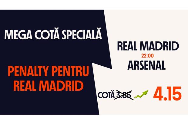 Mega Cotă Specială la Real Madrid – Arsenal