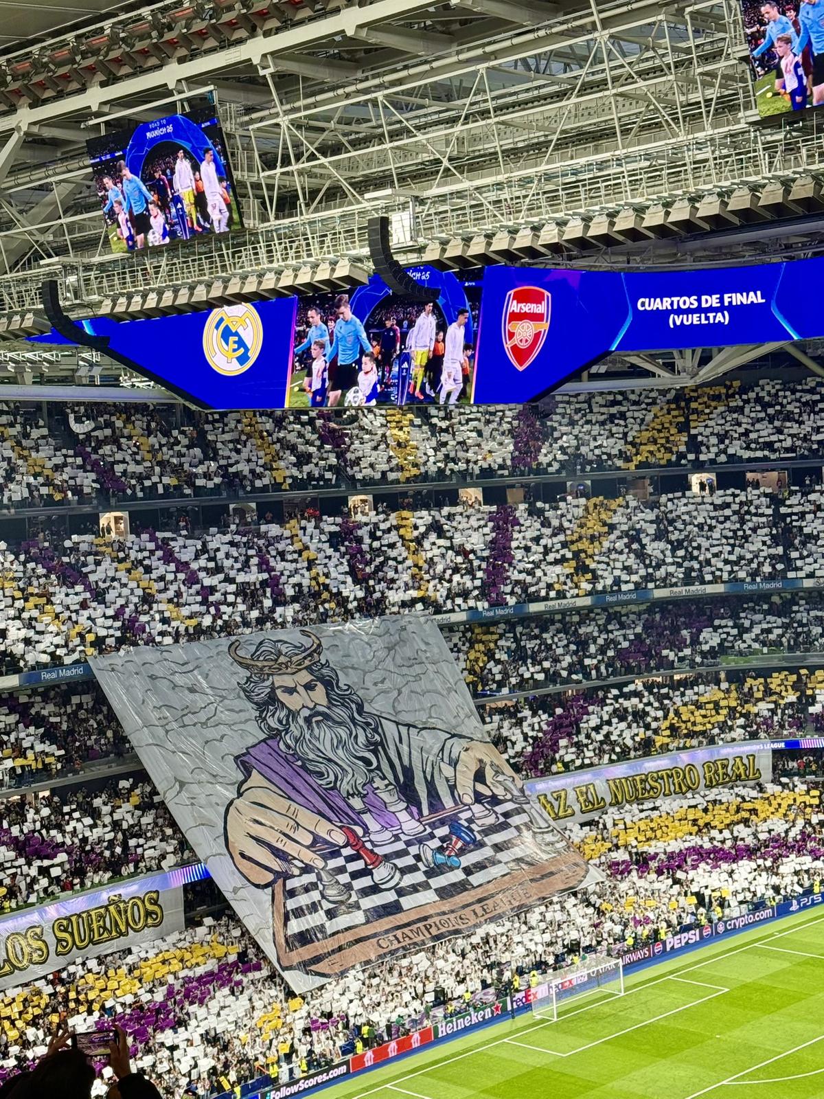 Scenografia din Real Madrid - Arsenal
