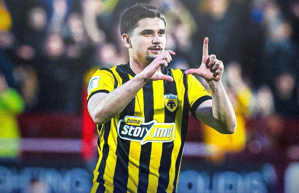 Răzvan Marin a marcat în AEK Atena - Rayo Vallecano