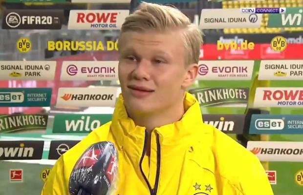 Dortmund - Schalke 4-0 // VIDEO Interviul laconic al lui Erling Haaland despre gestul de la final: „De ce ai făcut asta?” / „De ce nu?!”