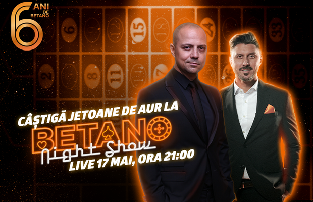 Sărbătorește 6 ani de Betano într-o ediție aniversară Betano Night Show, alături de Dan Badea și Ciprian Marica!