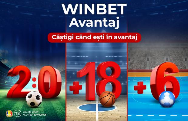Oferta Winbet Avantaj la Fotbal, Handbal, Baschet.