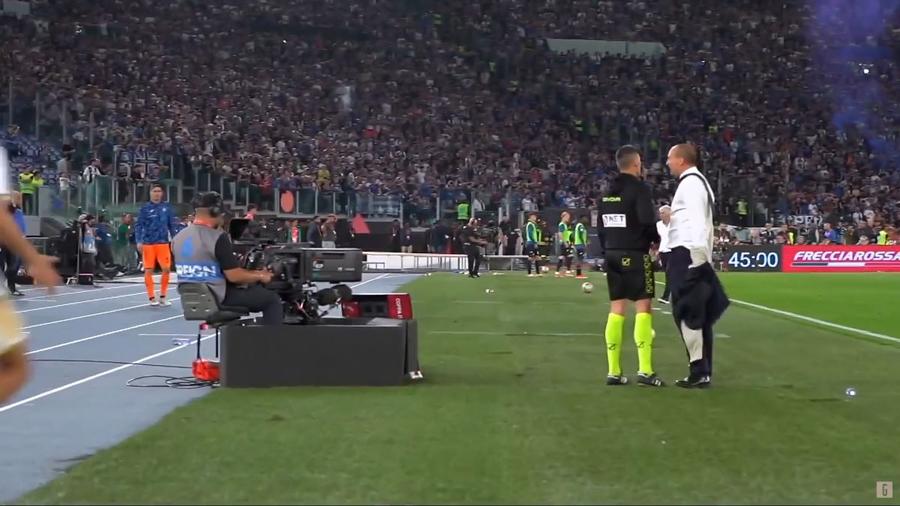 Massimiliano Allegri, în conflict cu arbitrul de rezervă al finalei Cupei Italiei Scandal imens la finala Juventus - Atalanta! Antrenorul s-a dezbrăcat, a atacat arbitrul și a fost scăpat din brațe de jucători! „O să-ți smulg urechile. O să vin și o să te pocnesc în față!”
