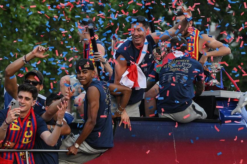Imaginile de la petrecerea de titlu a celor de la FC Barcelona / FOTO: GettyImages