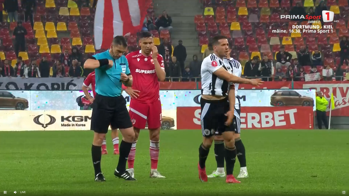 Alex Chipciu, gesturi uluitoare în Dinamo - U Cluj » S-a tăvălit în fața lui Istvan Kovacs, apoi a fost eliminat