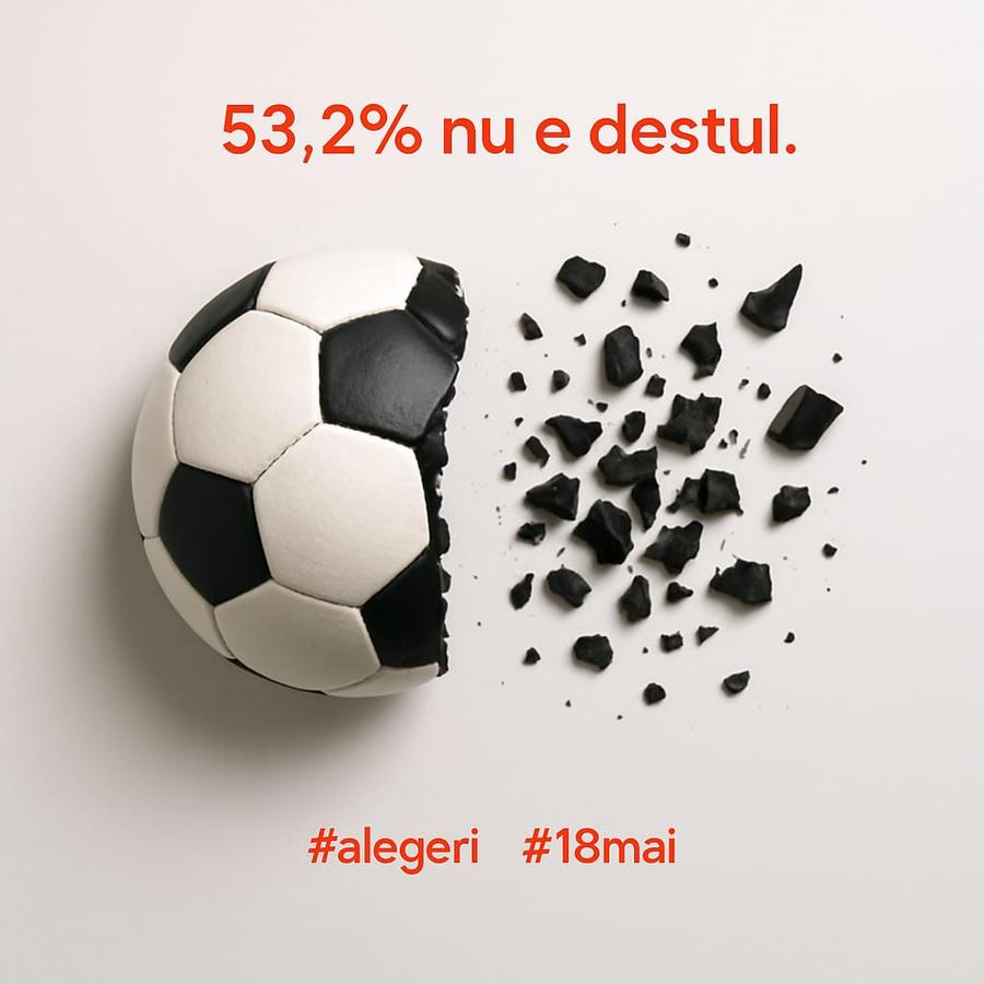 Mesajul postat de naționala de fotbal a României / foto: Facebook Naționala României, mesaj de impact înainte de marea dispută Nicușor Dan - George Simion: „Votul tău poate sancționa greșelile și derapajele”