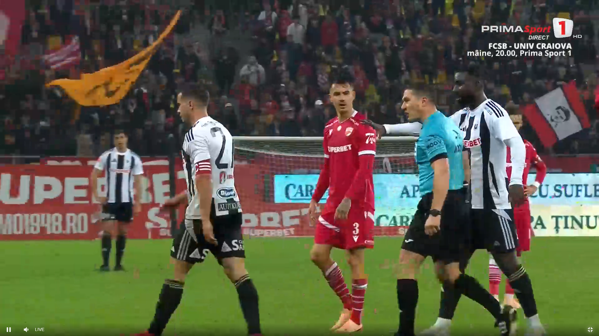 Alex Chipciu, gesturi uluitoare în Dinamo - U Cluj » S-a tăvălit în fața lui Istvan Kovacs, apoi a fost eliminat