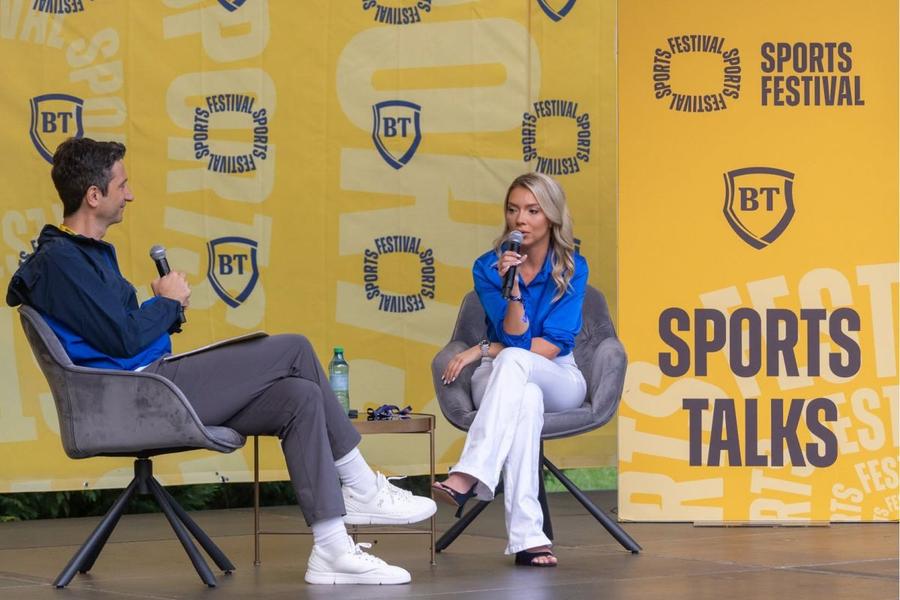 Bernadette Szocs, cu lacrimi în ochi, la Sports Festival/Foto: Facebook (Sports Festival) „I-am zis că voi fi mai bună decât el!” » Bernadette Szocs, cu lacrimi în ochi, la o lună după Mondial: „Am emoții, îmi pare rău”