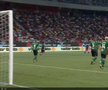 Golul de 4-0 al lui Miculescu din FCSB - Virtus. Captură: Voyo
