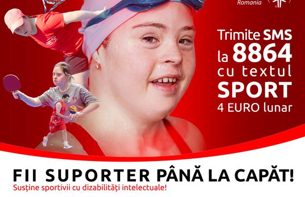 Special Olympics România te invită să susții sportivii cu dizabilități intelectuale în campania de donații recurente prin SMS
