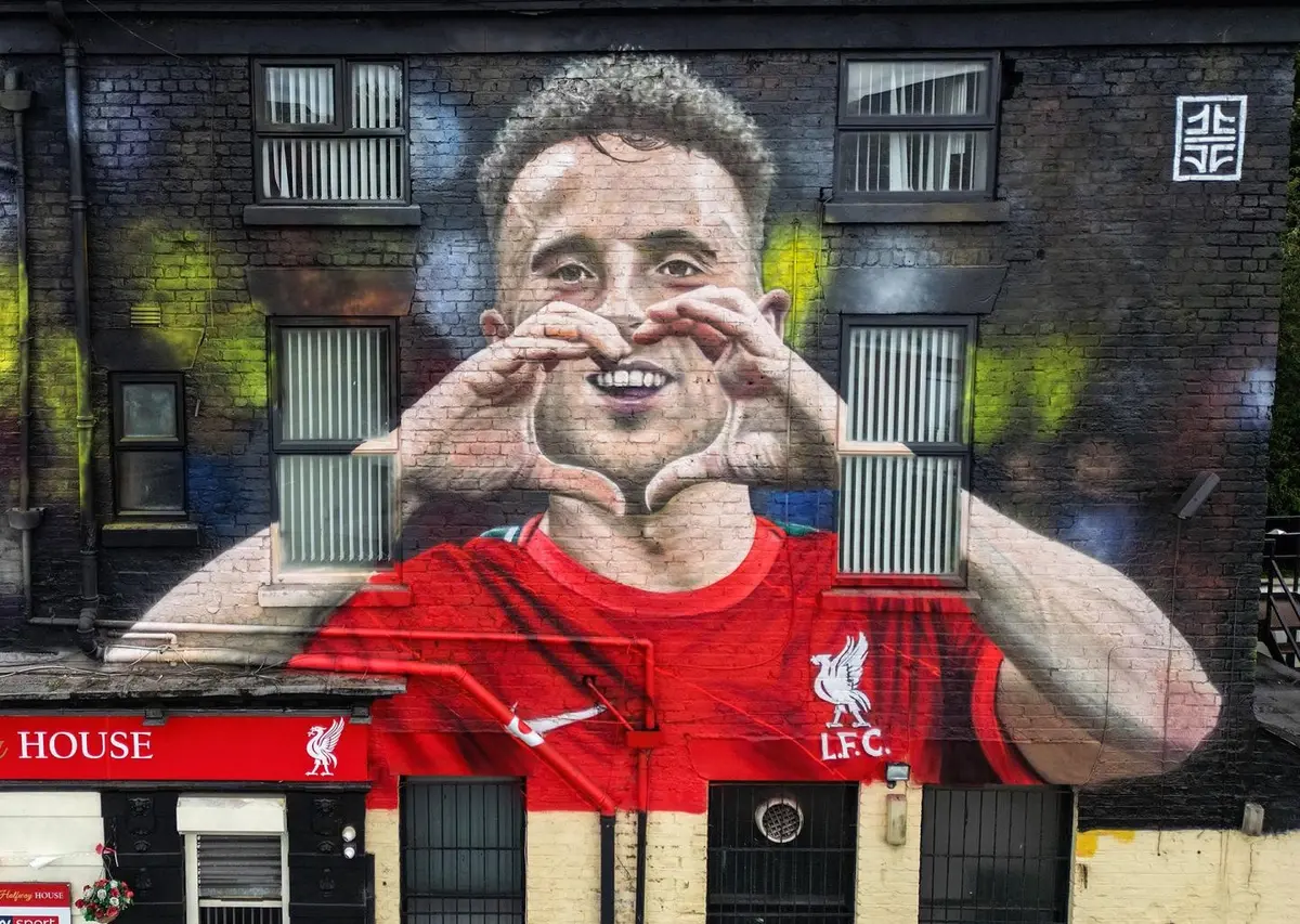 Mural Diogo Jota Liverpool