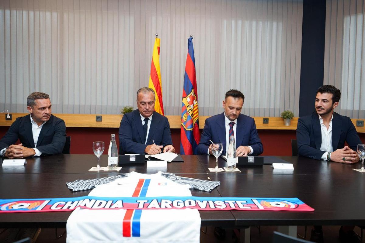 Parteneriat Chindia Târgoviște și Barcelona / foto: Facebook