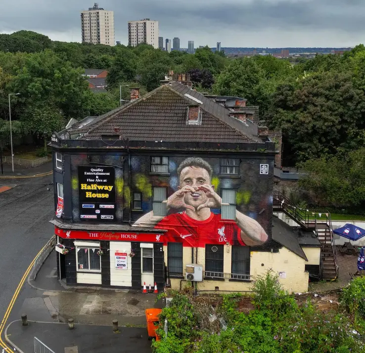 Mural Diogo Jota în Liverpool / Foto: site Liverpool