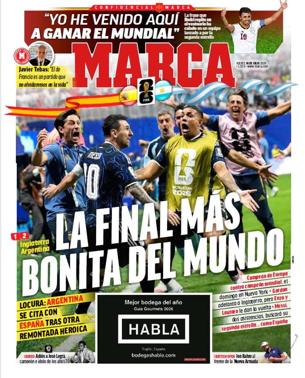 Ziarele de Anglia și Argentina, după semifinala de la Mondial