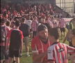Scene îngrozitoare în timpului meciului din Europa League » În urletele copiilor speriați, suporterii au fugit pe gazon de teama ultrașilor