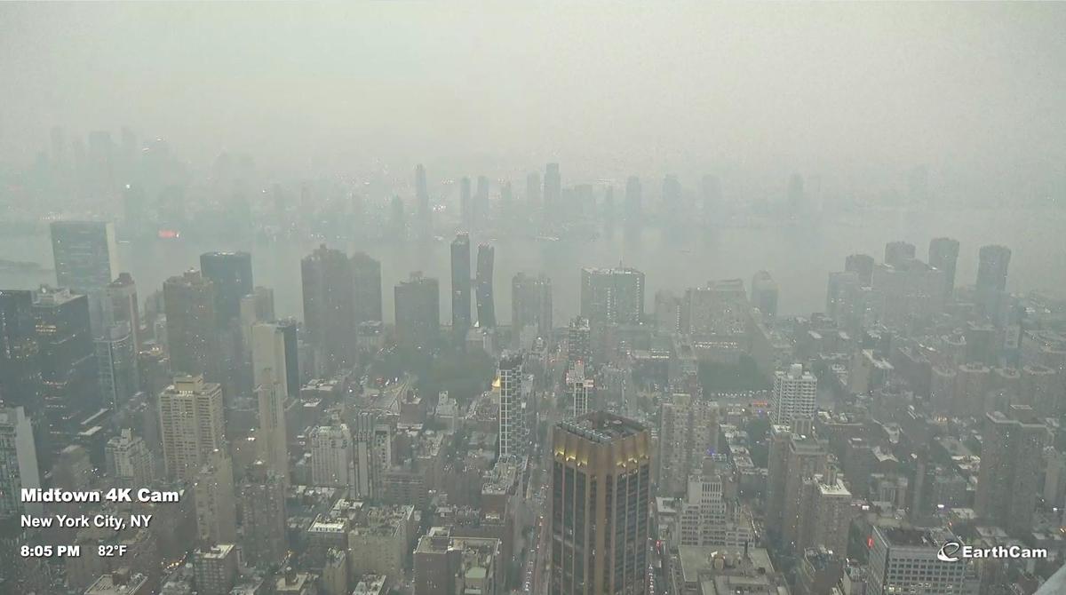 New York, orașul finalei Cupei Mondiale 2026, învăluit în fum din cauza incendiilor din Canada