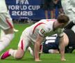 Minutul 37 - Messi este faultat de Elliot Anderson, care primește primul cartonaș galben al partidei. Pus la pământ, îl lovește cu piciorul pe Djed Spence.