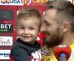 Bogdan Rusu, alături de fiul său // foto: captură DigiSport