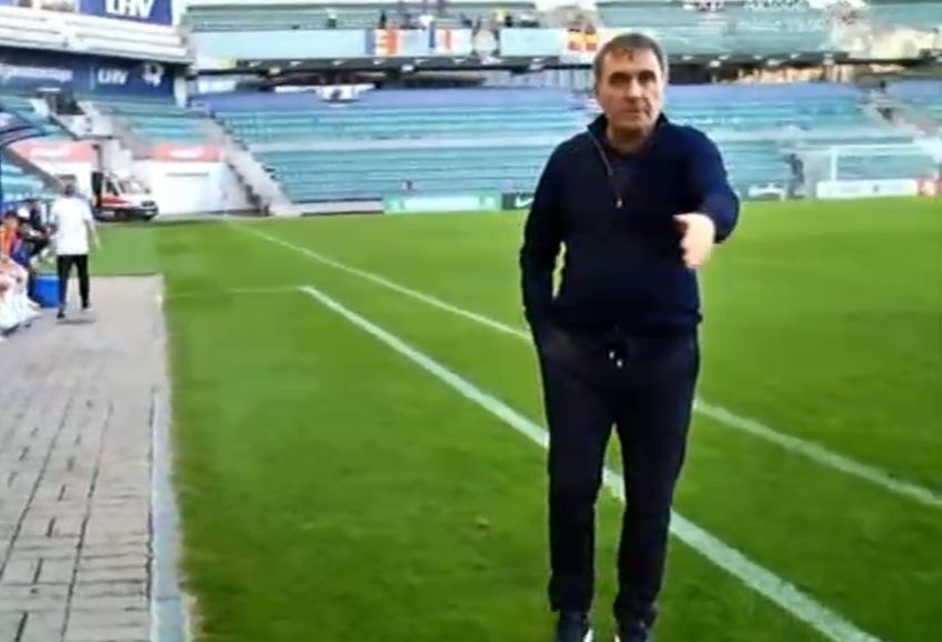 Gică Hagi, nervi în debutul meciului Flora - Farul
