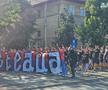 Scenografia pregătită de Peluza Sud la meciul cu CS Dinamo