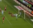 Corvinul - CFR Cluj 3-0. Fază curioasă la Arad. Hunedorenii au înscris golul de 2-0 în minutul 71, după o lovitură de la colțul terenului.