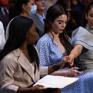 Simone Biles (24 de ani), Aly Raisman (27 de ani) și McKayla Maroney (25 de ani) au apărut și ele în fața comisiei, alături de directorul FBI, Christopher Wray, foto: Imago