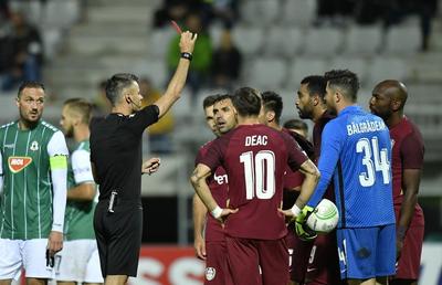 Mario Camora, gest incredibil în Jablonec - CFR Cluj » Henț intenționat la câțiva centimetri de poarta lui Bălgrădean