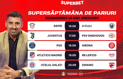 Începe SuperSăptămâna de pariuri! Meciuri și cote de top pe biletul lui Ionel Dănciulescu din SuperSocial