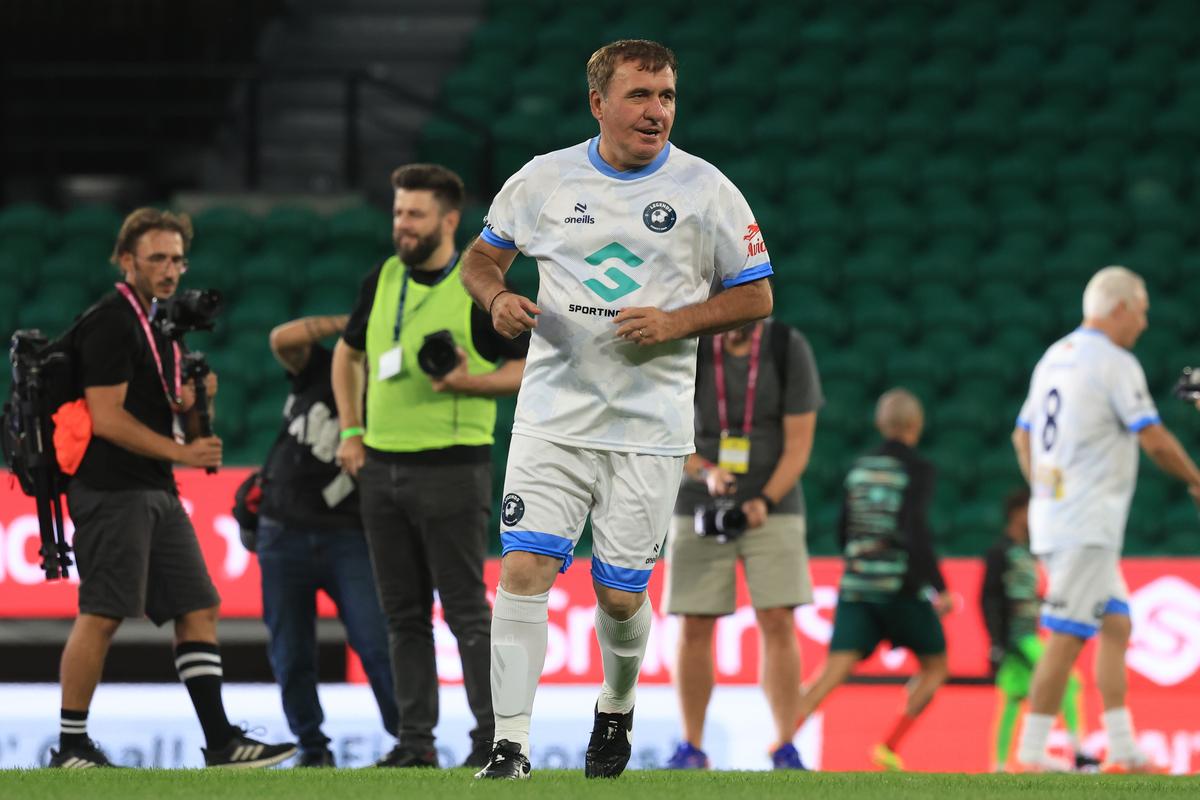 Gică Hagi la Legends Charity Game