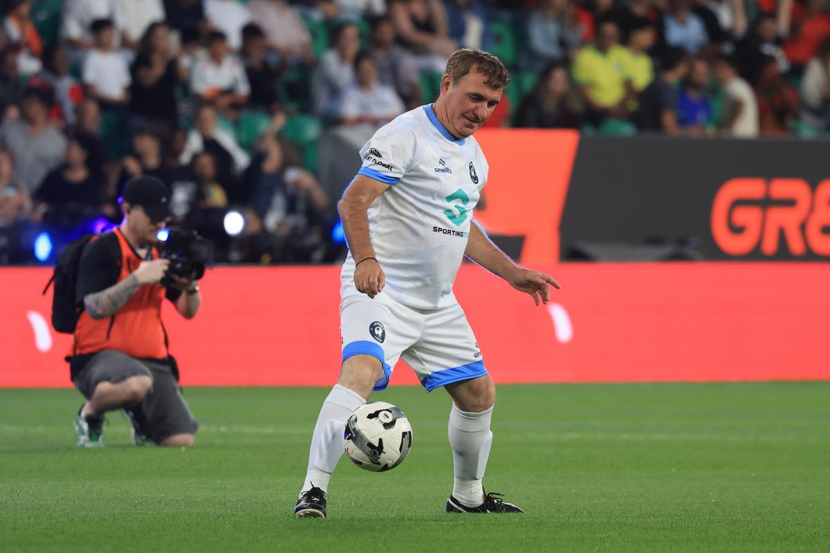Gică Hagi la Legends Charity Game