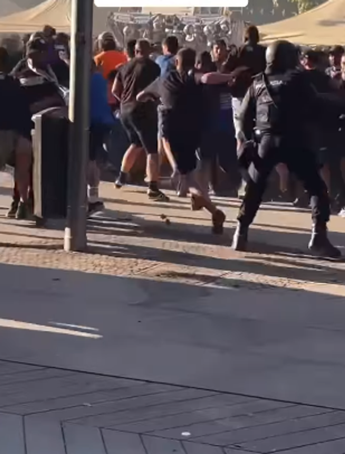 Bătaie pe străzi înainte de Real Madrid - Marseille » Scene reprobabile