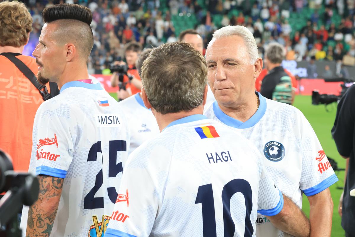 Gică Hagi la Legends Charity Game
