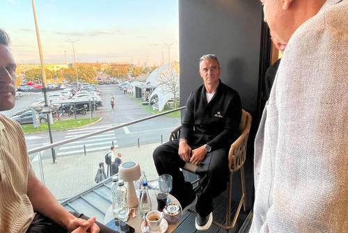 Daniel Pancu a atras toate privirile la lansarea cafenelei familiei Șucu // foto: Robert Vîrdol (GSP)
