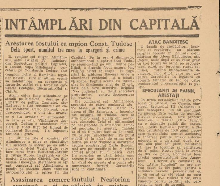 Toată presa a relatat „faptele de vitejie” ale lui Constantin Tudose