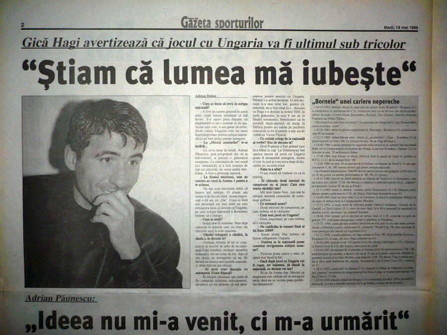 GSP LIVE // VIDEO Fiul lui Adrian Păunescu, dezvăluiri despre emisiunea-eveniment în urma căreia Gică Hagi a revenit la națională: „A fost o piesă de teatru” » 5 ore de emisie și oameni pe străzi la 3 dimineața