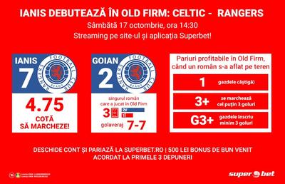 Istorie: cota 11:00 pentru gol Ianis Hagi și victorie Rangers în Old Firm!