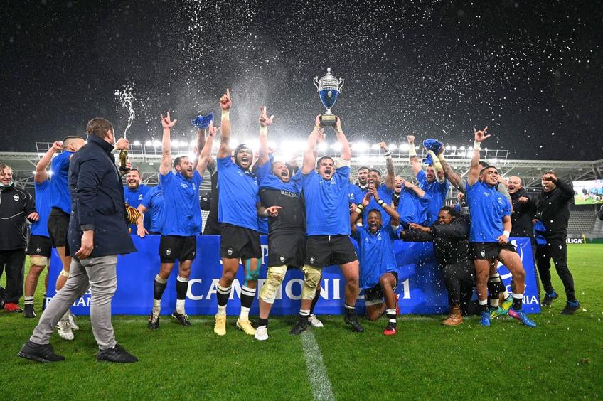 CSM Știința Baia Mare a cucerit cel de-al treilea titlu consecutiv în SuperLiga de rugby / Sursă foto: Raed Krishan (GSP)