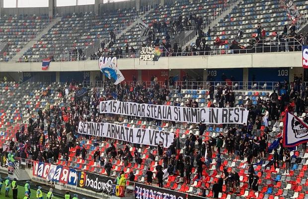 Ultrașii Stelei n-au mai suportat! S-au luat de jucători la final: „Vă e frică!” » Reacția golgeterului