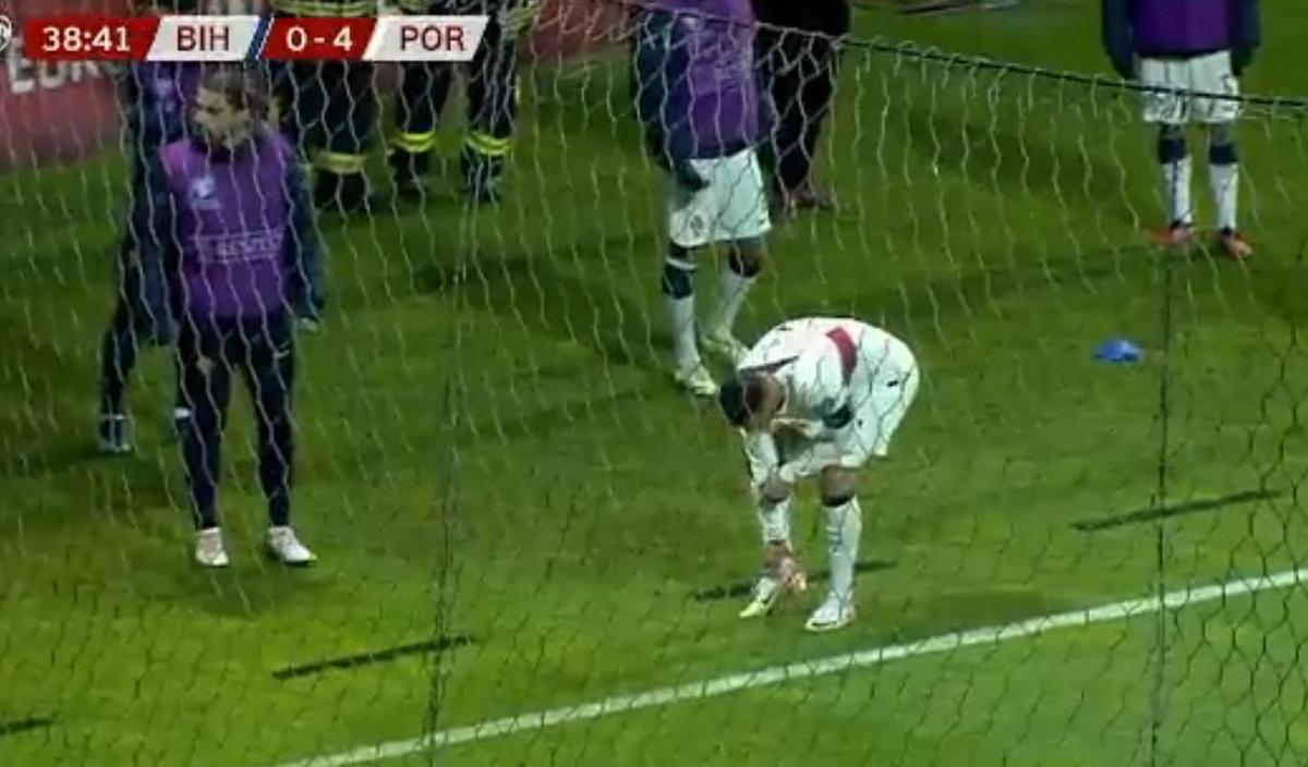 FOTO Ronaldo, atacat de un spectator intrat pe teren în Bosnia - Portugalia