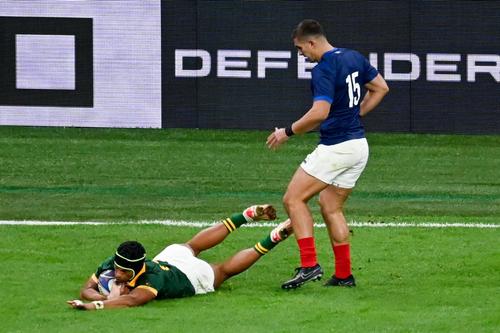 Sud-africanul Kurt-Lee Arendse a înscris prima încercare pentru Springboks Foto Imago