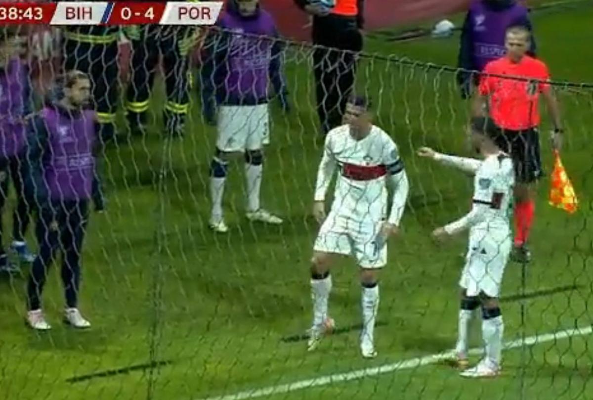 FOTO Ronaldo, atacat de un spectator intrat pe teren în Bosnia - Portugalia
