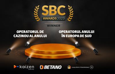 Kaizen Gaming: Dublă distincție la International SBC Awards: Compania a fost numită Operatorul de Cazinou al Anului și Operatorul Anului în Europa de Sud