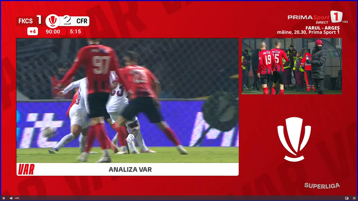 Scandal imens de arbitraj în Csikszereda - CFR Cluj » Ce a fluierat Găman, fault sau henț?