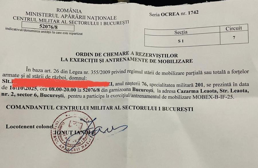 Documentele primite acasă de Andrei Roșu, în urmă cu două zile „A venit Poliția la ușă: «Haideți jos!»” » Sportivul român a trecut peste bâlbele MApN și s-a prezentat azi la mobilizarea rezerviștilor: „Practic, știi ce te pun să faci acolo?”