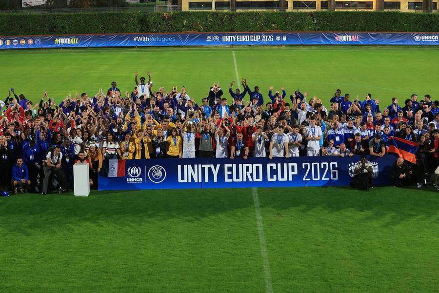 România, în semifinala Unity EURO Cup 2026, turneu UEFA cu 22 de echipe pentru a celebra incluziunea prin fotbal. Foto: frf.ro România, în semifinalele Unity EURO Cup: fotbalul care unește refugiați și comunități