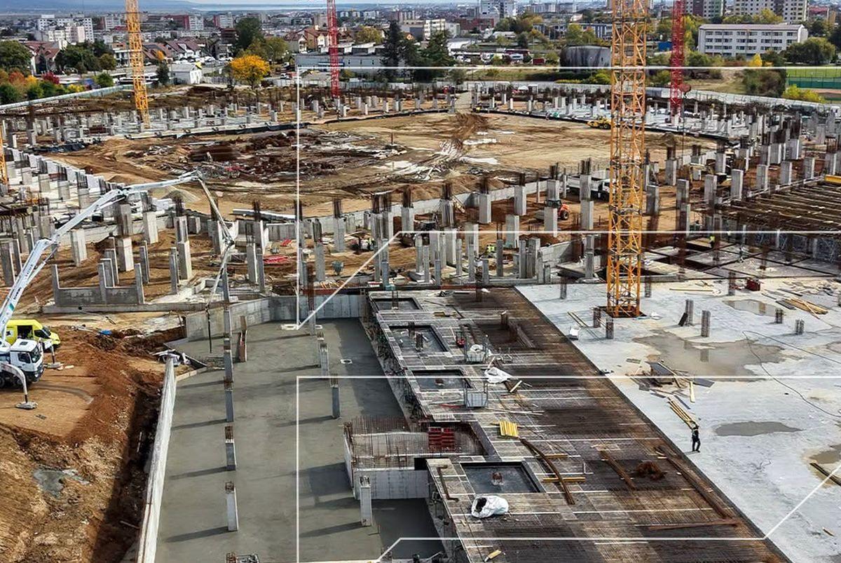 Noul stadion al echipei din Superliga „capătă tot mai mult forma finală” » Imagini la zi cu șantierul